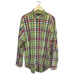 Polo By Ralph Lauren Men’s Multicolored Button Down Classic Fit Dress Shirt XL